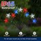 4th of July Decorations Red White and Blue Light Solar Lights